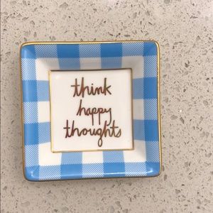 Draper James trinket dish “think happy thoughts”